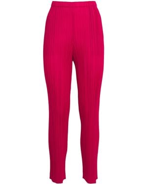 Pleats Please Issey Miyake New Colourful Basics Trousers - Red