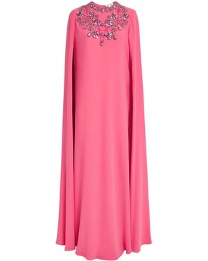 Zuhair Murad Cady Embellished Cape Gown - Pink