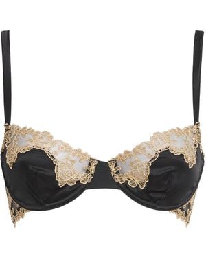 Coco De Mer Silk-Blend Reina Half-Cup Bra - Black
