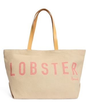 Harrods Jute Lobster Tote Bag - Natural