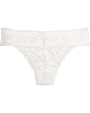 Hanky Panky Original Lace I Do Shimmer Thong - White