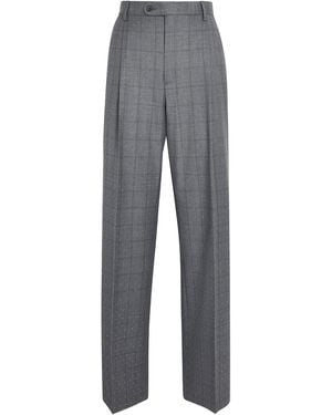 Sandro Wool Rhinestone Straight Pants - Gray