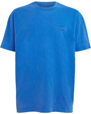 Samsøe & Samsøe Organic Cotton Logo T-Shirt - Blue