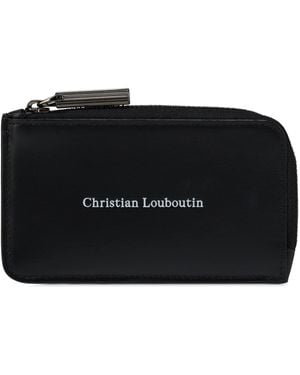 Christian Louboutin Canopy Leather Zipped Card Holder - Black