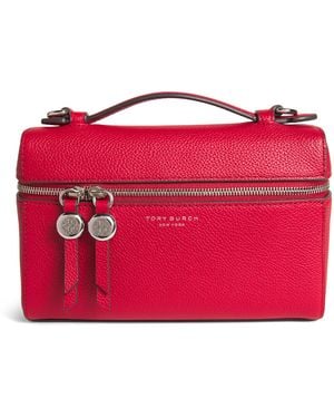 Tory Burch Leather Romy Slim Top-Handle Bag - Red
