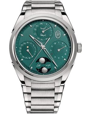 Parmigiani Fleurier Stainless Steel Tonda Pf Hijri Perpetual Calendar Watch - Green