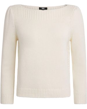 PAIGE Wool-Blend Salvador Jumper - White