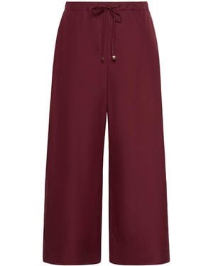 Max Mara Drawstring Wide-Leg Pants - Red