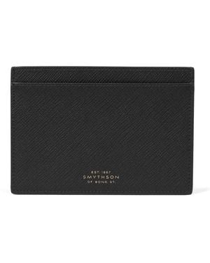 Smythson Panama Leather Passport Sleeve - Black