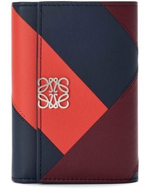 Loewe Small Leather Anagram Wallet - Blue
