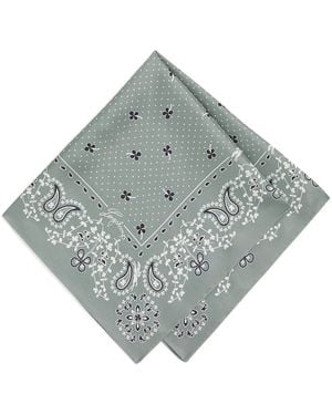 Longchamp Silk Paisley Print Scarf - Grey