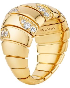 BVLGARI And Diamond Tubogas Ring - Metallic