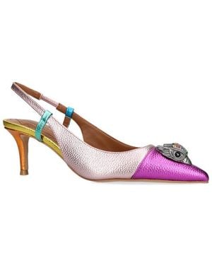 Kurt Geiger Belgravia Eagle Slingback Court Shoes - Pink