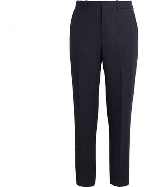 Agnona Linen Straight Trousers - Blue