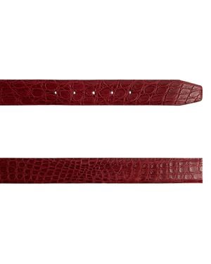 Giorgio Armani Crocodile Leather Belt - Red