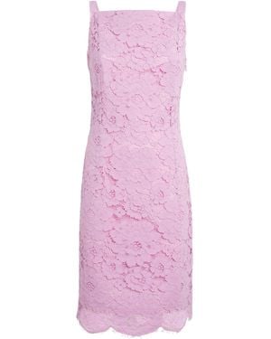 Patou Lace Sleeveless Mini Dress - Pink