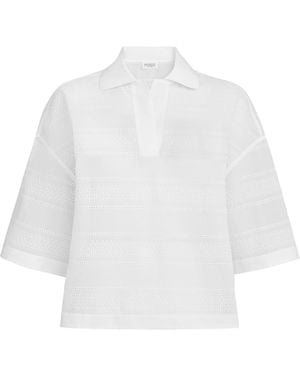 Brunello Cucinelli Cotton Broderie Anglaise Top - White