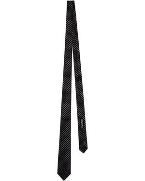 Tom Ford Mulberry Silk Jacquard Tie - Black