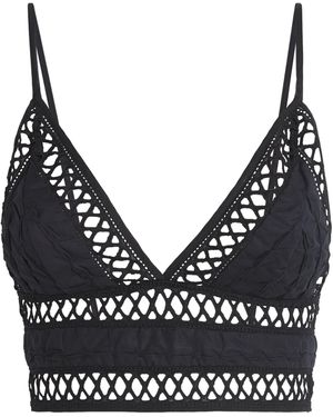 Charo Ruiz Netted Bralette Top - Black