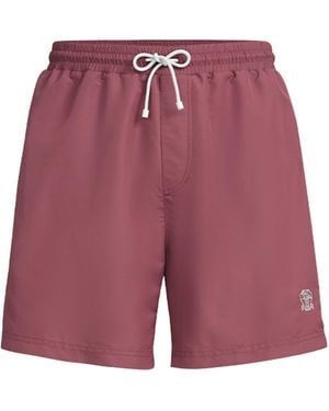Brunello Cucinelli Embroidered Swim Shorts