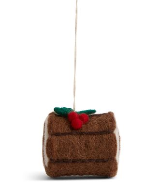 Harrods Yule Log Tree Decoration - Brown