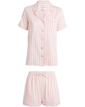 Harrods Cotton Short-Sleeve Pyjama Set - Pink