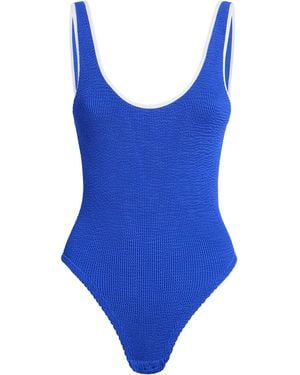 Hunza G Faye Piped Swimsuit - Blue