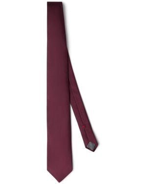 Brunello Cucinelli Silk Jacquard Tie - Purple
