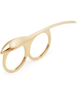 Givenchy Maple Seed Double-Finger Ring - Metallic