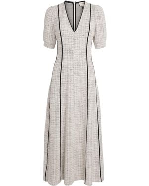 ME+EM Tweed Fit-And-Flare Maxi Dress - Grey