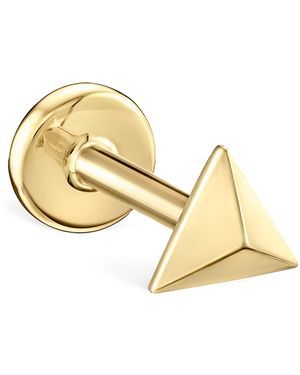 Maria Tash Faceted Triangle Threaded Stud Earring - Metallic