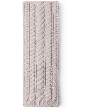 Prada Virgin Wool Cable-Knit Scarf - Natural