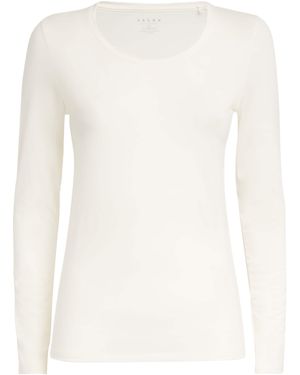 FALKE Long-Sleeve Daily Climawool T-Shirt - White