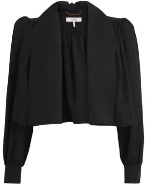 Chloé Gathered Cropped Jacket - Black