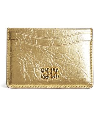 Ganni Metallic Bou Card Holder