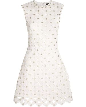 Maje Crochet Mini Dress - White