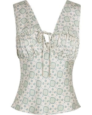 Claudie Pierlot Sleeveless Printed Top - Blue