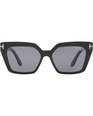 Tom Ford Acetate Winona Cat Eye Sunglasses - Gray