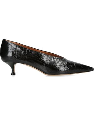 Le Monde Beryl Leather Babouche Kitten Heel 35 - Black