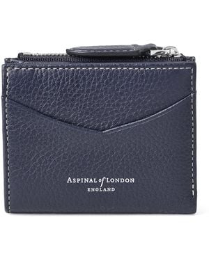 Aspinal of London Leather Hudson Pocket Wallet - Blue