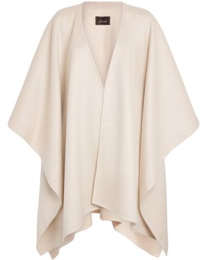 Brioni Cashmere Double-Faced Cape - Natural