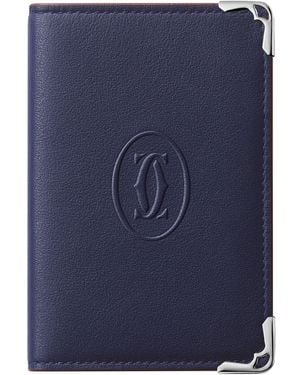 Cartier Leather Must De Card Holder - Blue