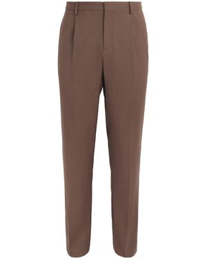 Sunspel Wool Pleated Trousers - Brown