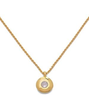 Monica Vinader Vermeil And Moonstone January Birthstone Necklace - Metallic