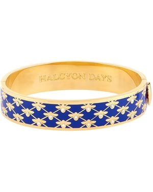 Halcyon Days Bee Trellis Bangle - Blue