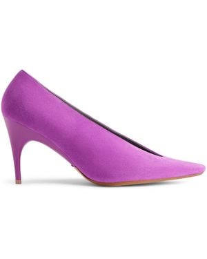 Balenciaga Suede Duchesse Pumps 90 - Purple