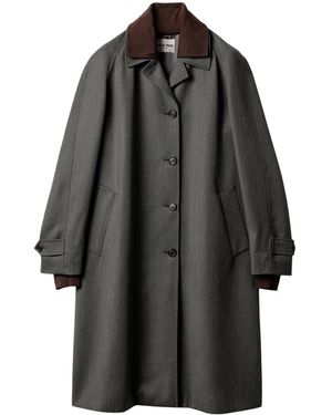 Miu Miu Wool Contrast-Collar Coat - Black