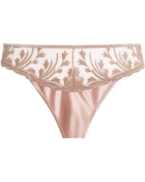 Aubade Lace Cosmic Romance Tanga - Pink