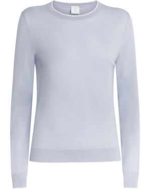 Eleventy Wool Crew-Neck Jumper - Blue