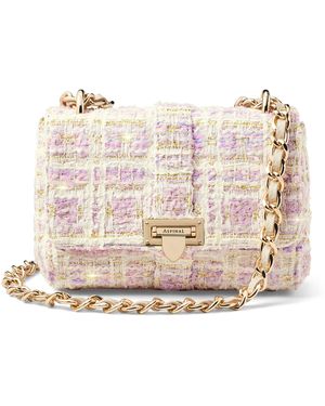 Aspinal of London Leather And Tweed Lottie Cross-Body Bag - Natural